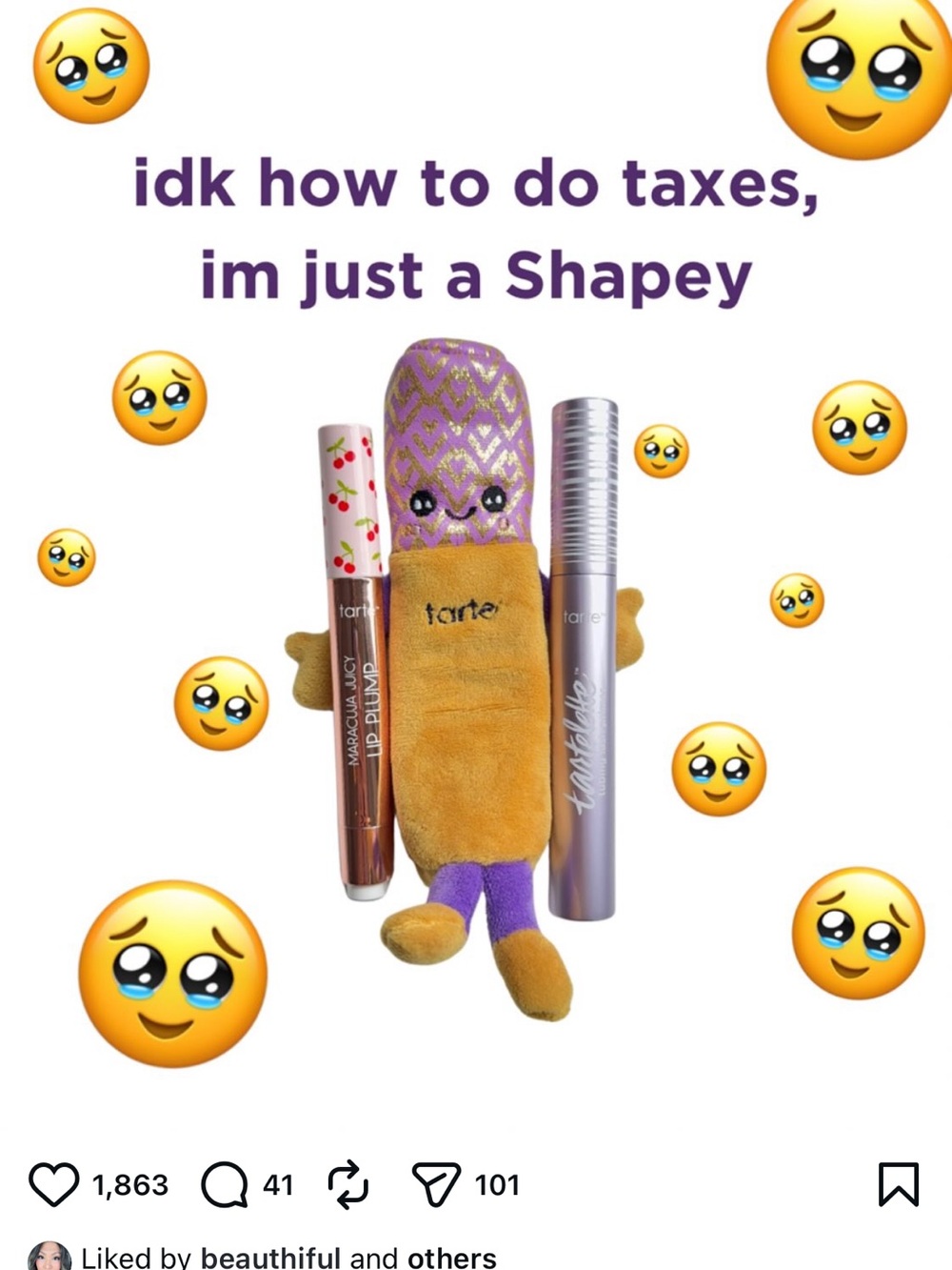 LOOKING FOR: tarte Plush Mascot Keychain in Purple, Gold & Brown